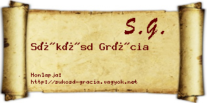Sükösd Grácia névjegykártya